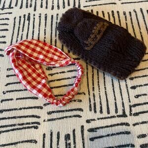 Red and Brown Hair Accessories Set